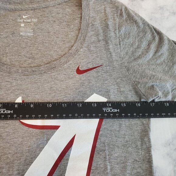 Nike Alabama Tshirt Womens Small Gray Red Athletic Cut Logo Cotton/Poly‎ Blend - Picture 4 of 6